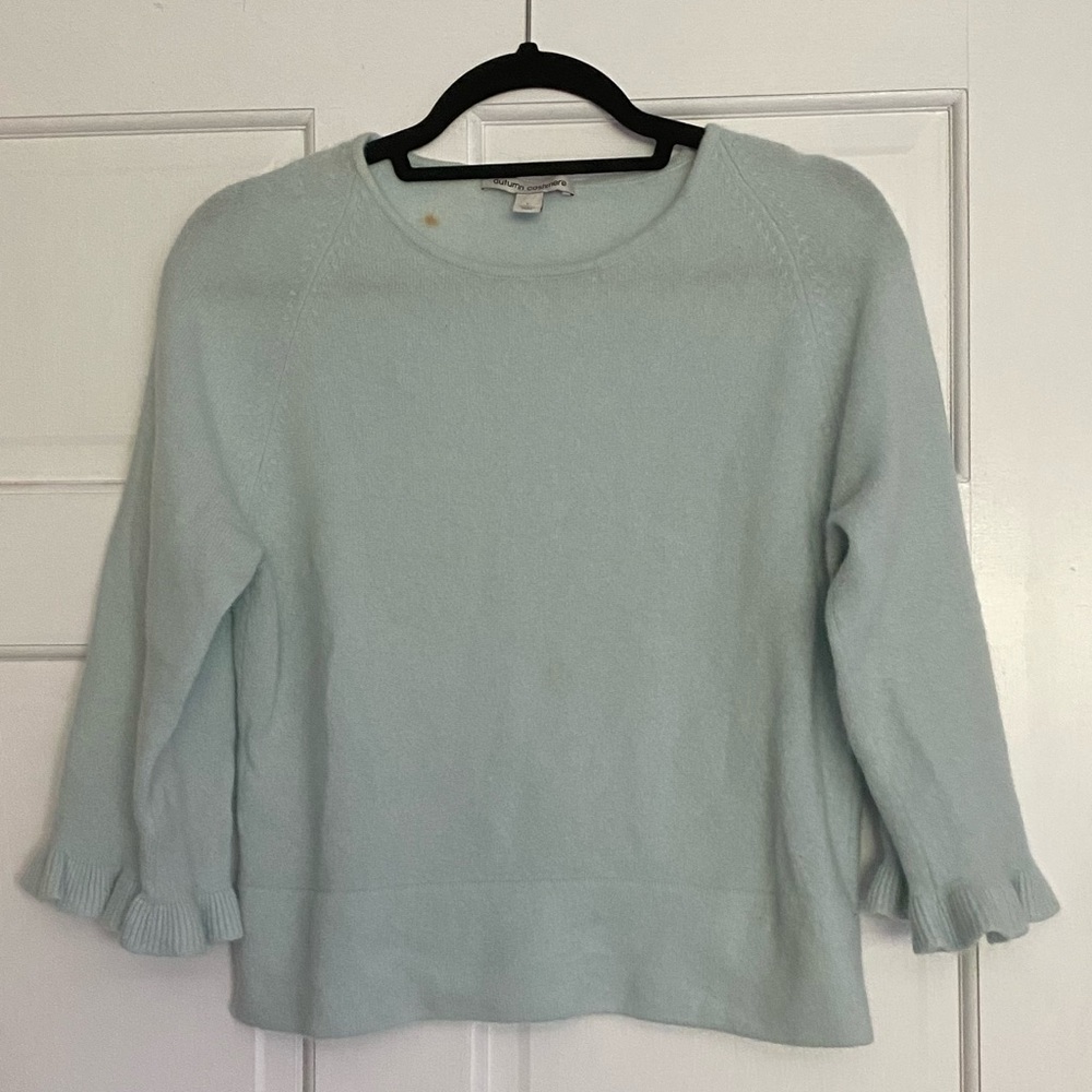 Autumn Cashmere baby blue bracelet sleeve sweater